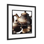 Elegant Framed Ceramic Teapot Poster - Art for Home Decor