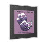 Framed Matte Canvas Print —Mediterranean 'Culture • Cuisine' Abstract Purple Poster Art