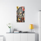 Abstract Maximalist Zebra African Safari Wall Art Print on Canvas