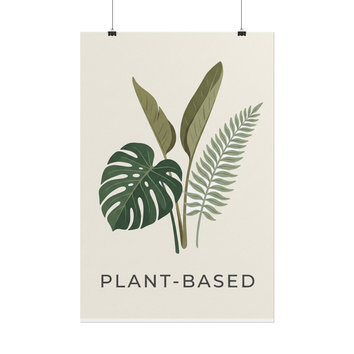 Plant-Based Botanical Poster — Minimalist Greenery Wall Art