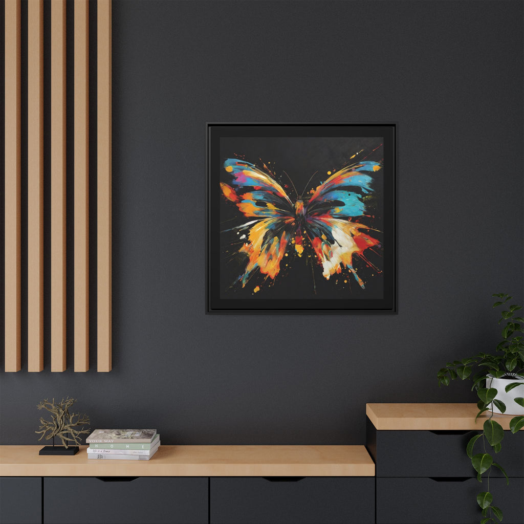 Framed Splatter-Paint Butterfly Art Print