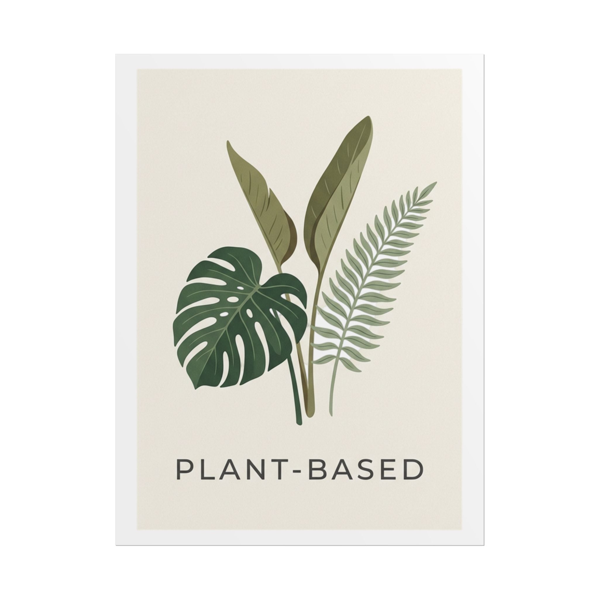 Plant-Based Botanical Poster — Minimalist Greenery Wall Art