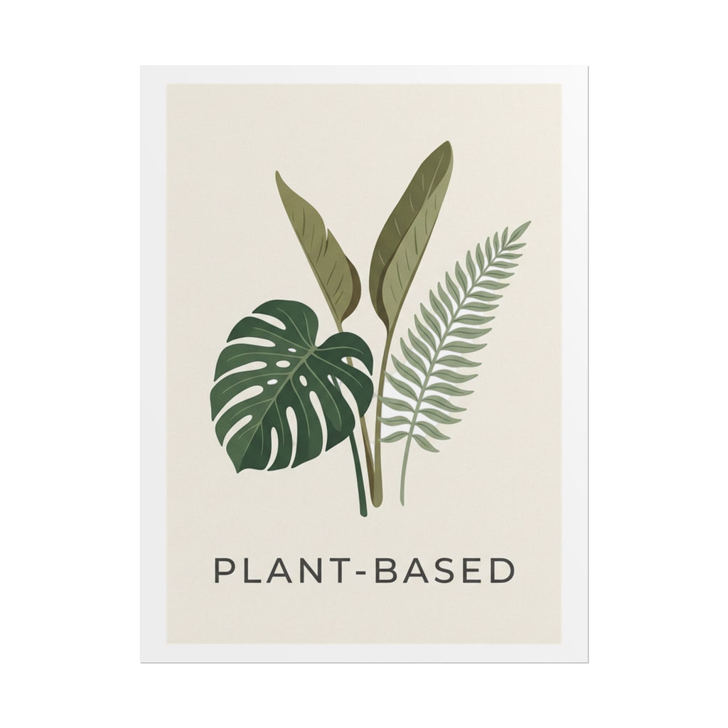 Plant-Based Botanical Poster — Minimalist Greenery Wall Art