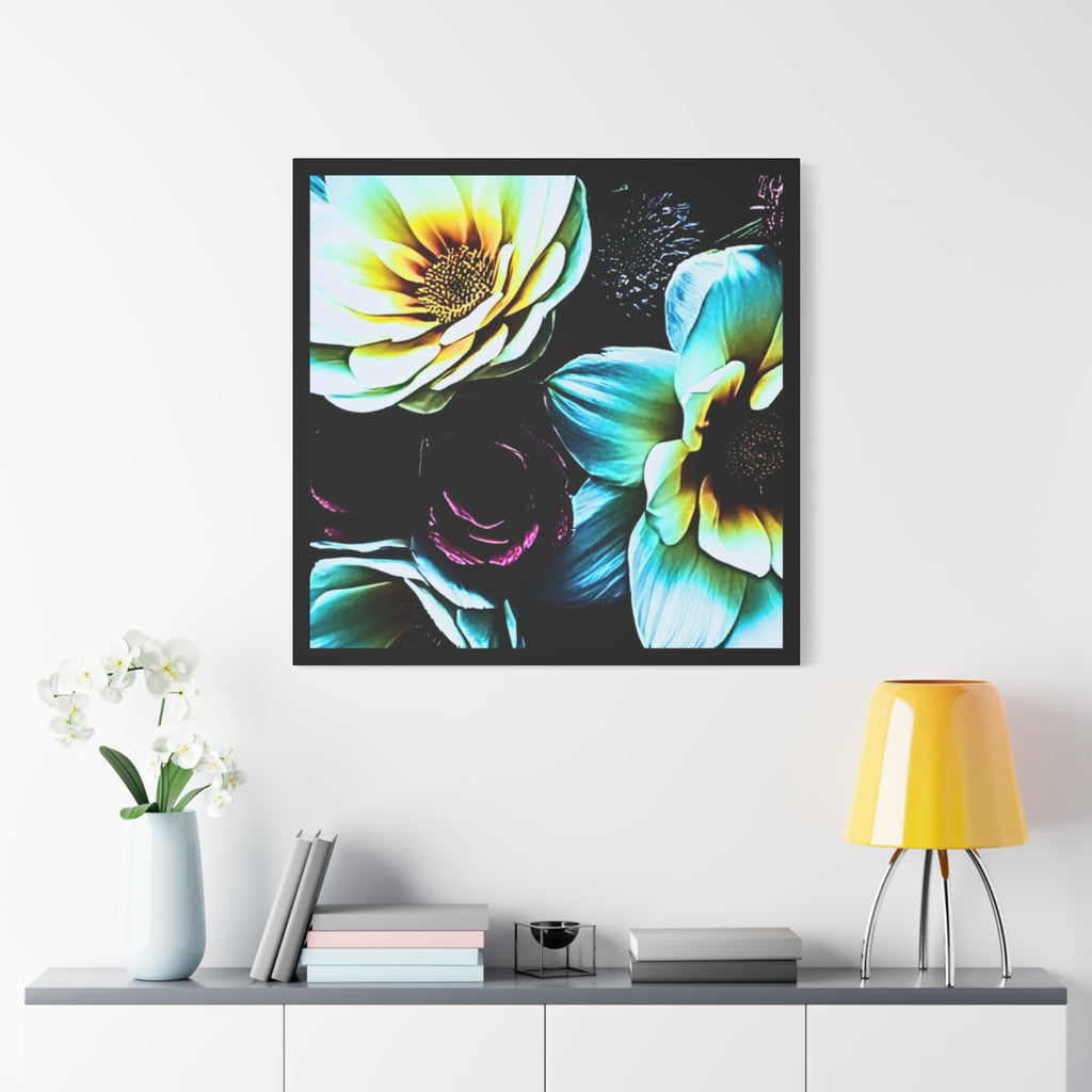 Unframed Canvas Art Print, Moody Botanicals Wall Art black border print