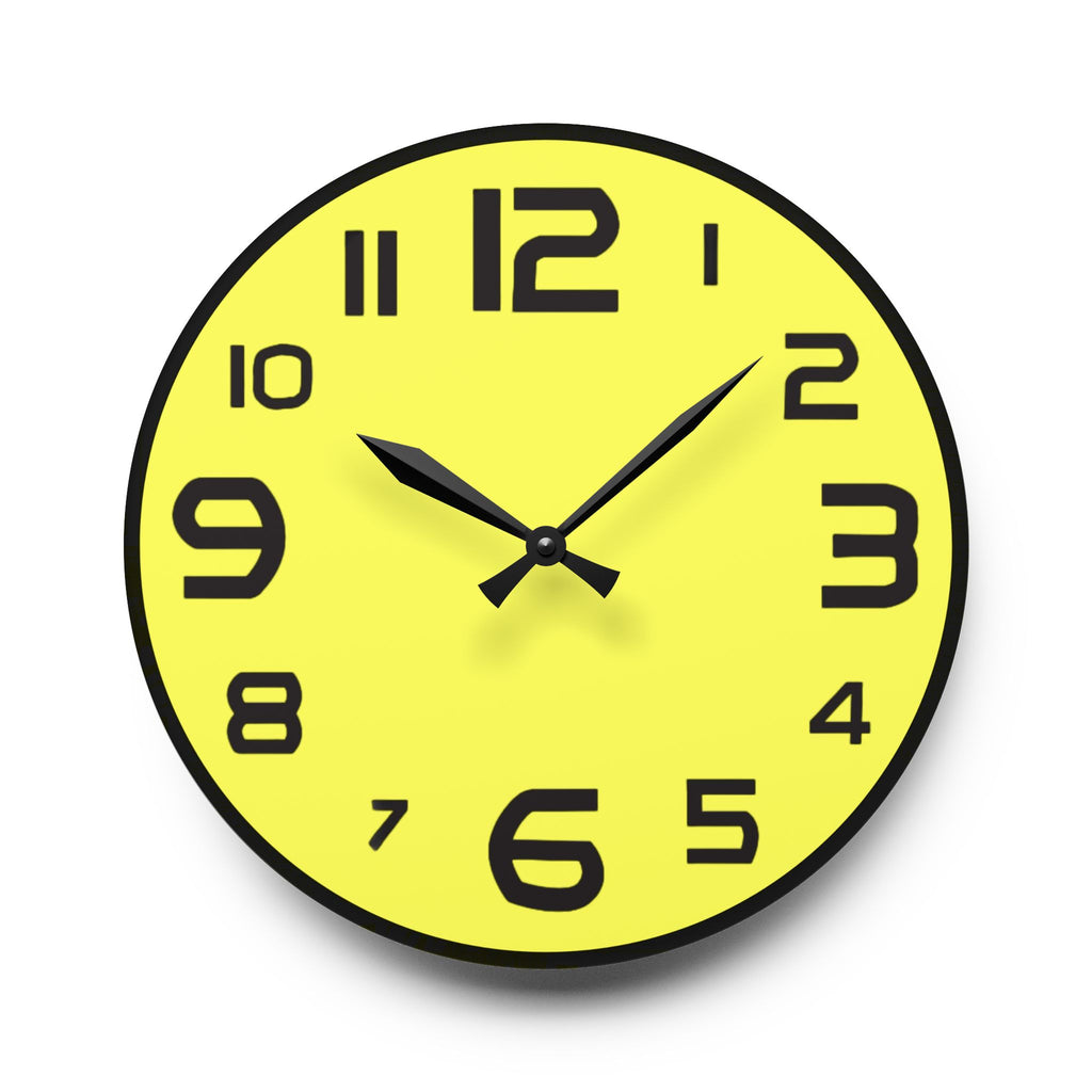 Decorative Lemon-Yellow Wall Clock