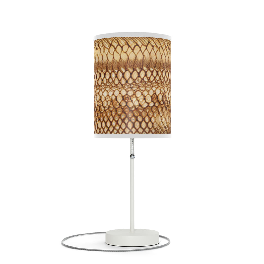 Table Lamp, Golden-Brown Snake Skin