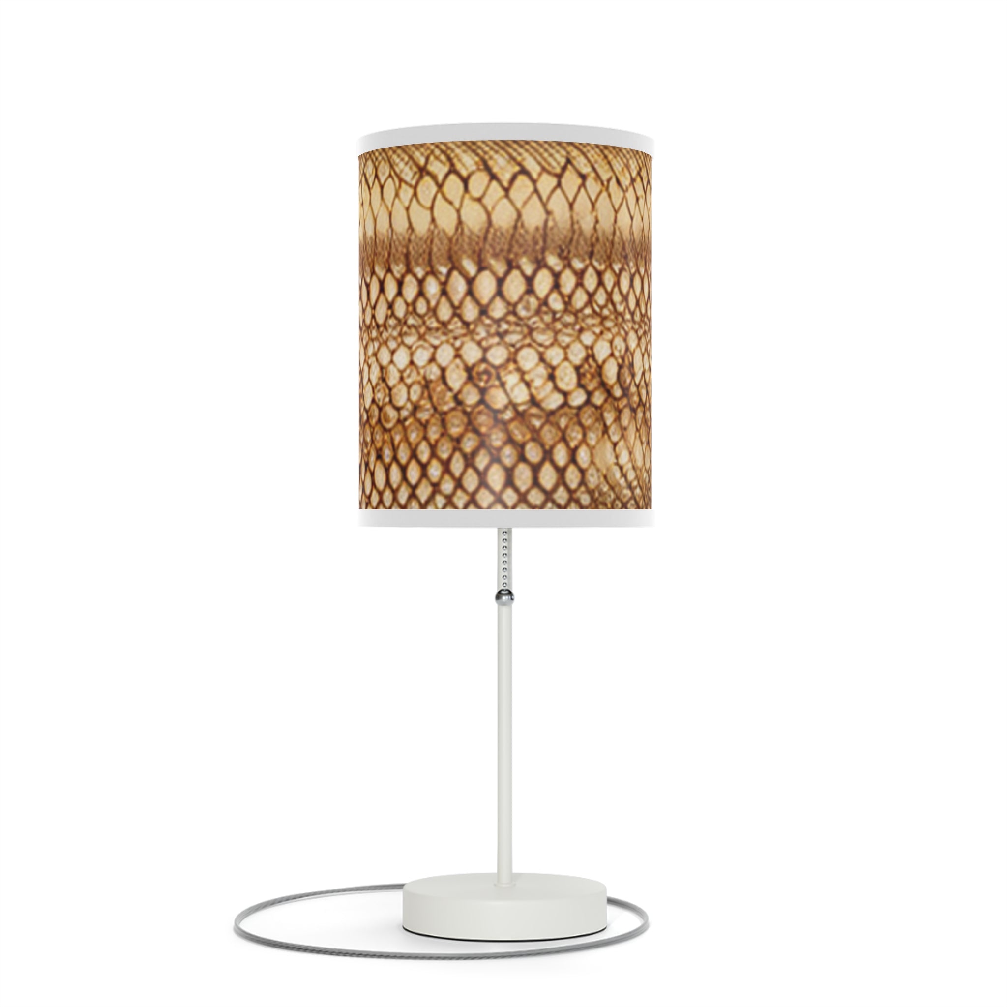 Table Lamp, Golden-Brown Snake Skin