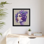 Painterly Floral Portrait Framed Art Print
