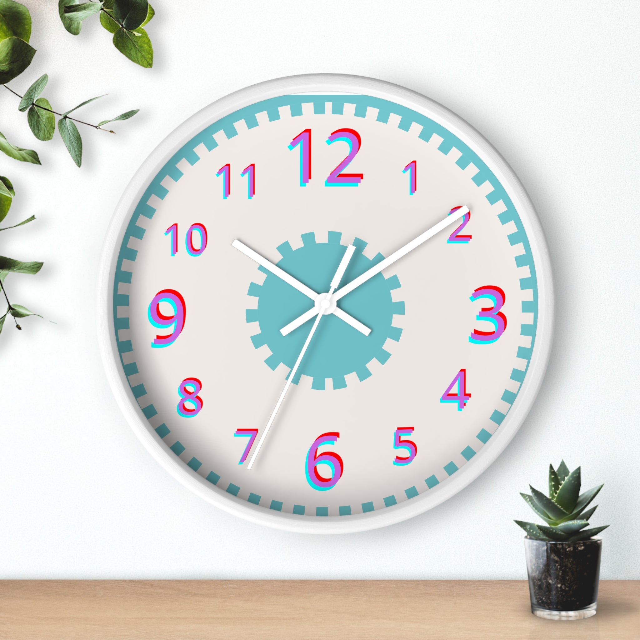 Kids Blue Geared Up Silent Clock