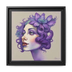 Painterly Floral Portrait Framed Art Print