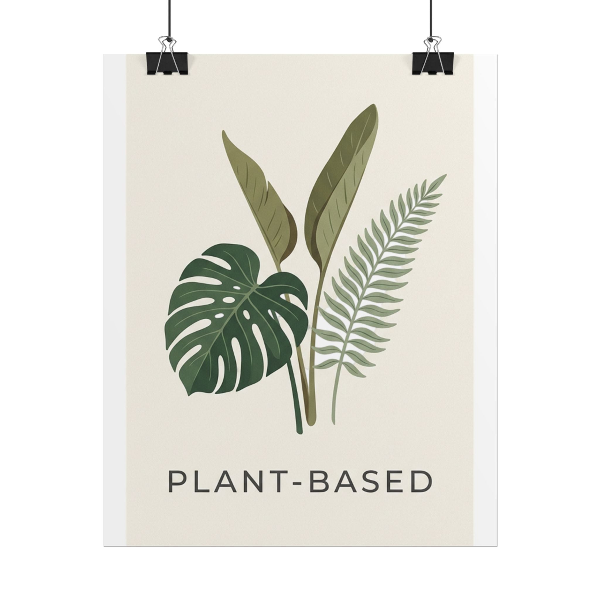 Plant-Based Botanical Poster — Minimalist Greenery Wall Art