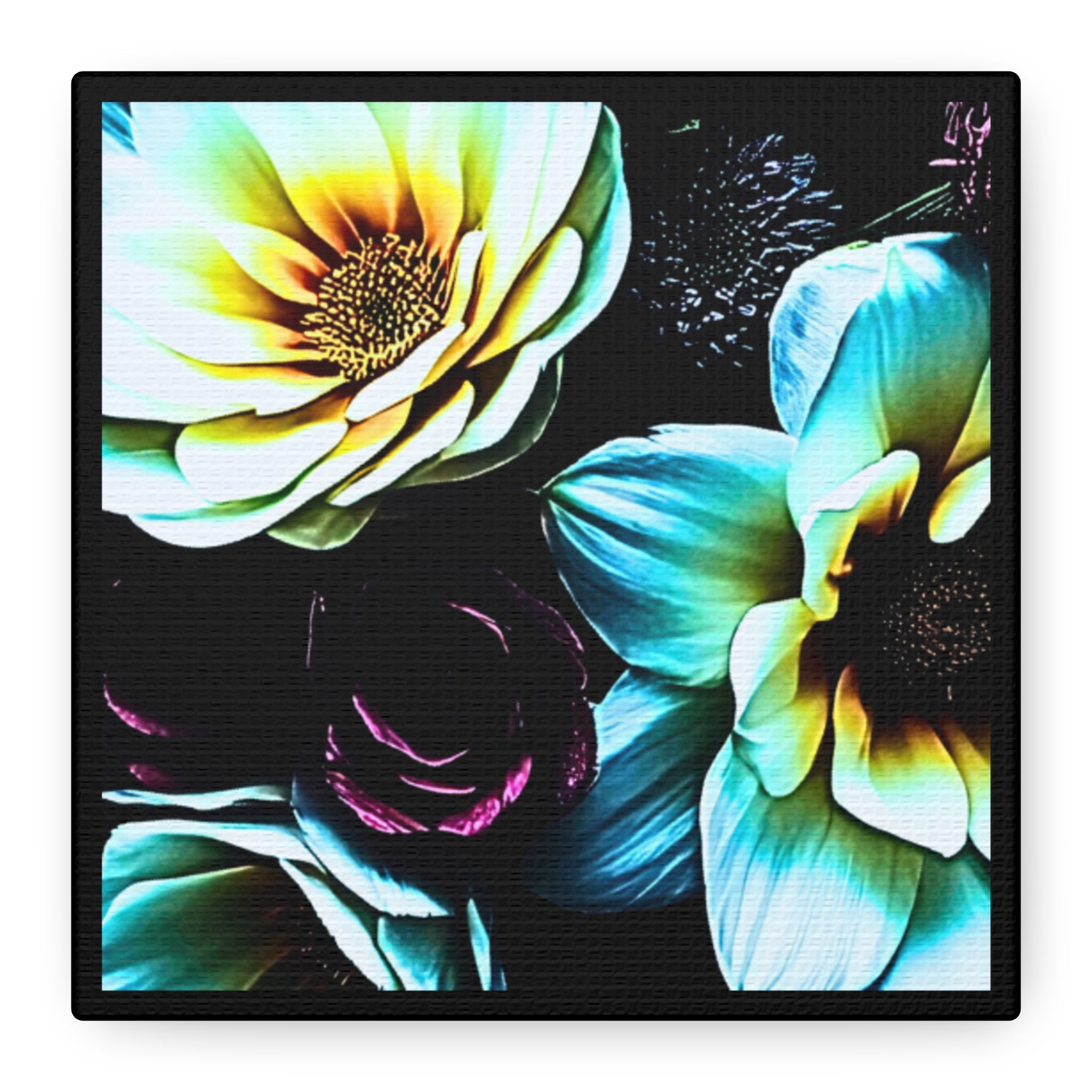 Unframed Canvas Art Print, Moody Botanicals Wall Art black border print