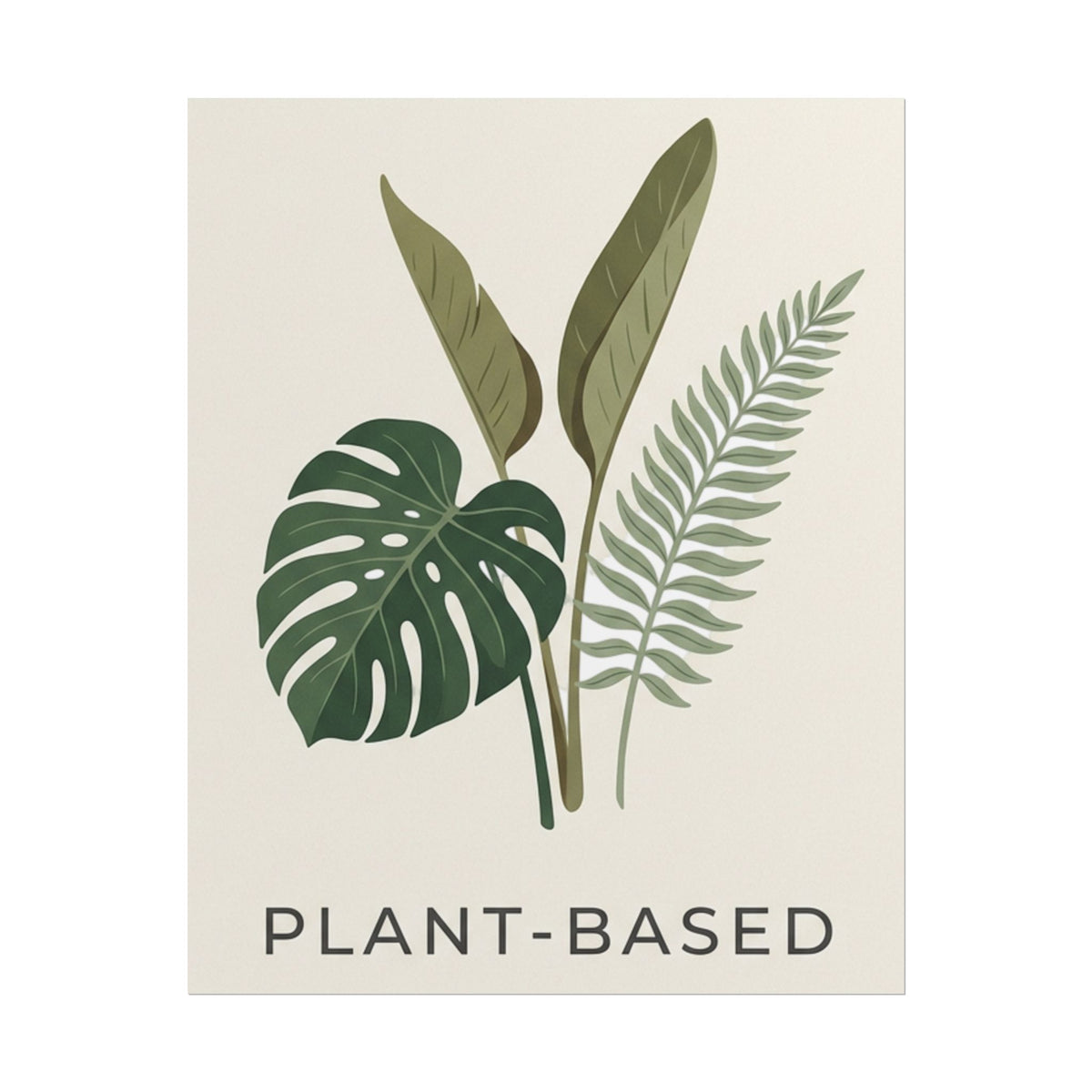 Plant-Based Botanical Poster — Minimalist Greenery Wall Art