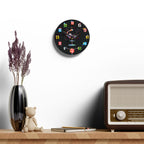 Cosmic Splash Acrylic Wall Clock — Colorful Numbered Modern Art Clock