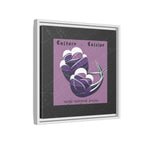 Framed Matte Canvas Print —Mediterranean 'Culture • Cuisine' Abstract Purple Poster Art