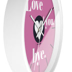 Wall Clock, Love You Bye, Romantic Home Decor, Cute Gift for Couples, Unique Anniversary Present, Bedroom Wall Art, Love Quote Decor,