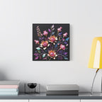Metallic Floral 3D Canvas Print