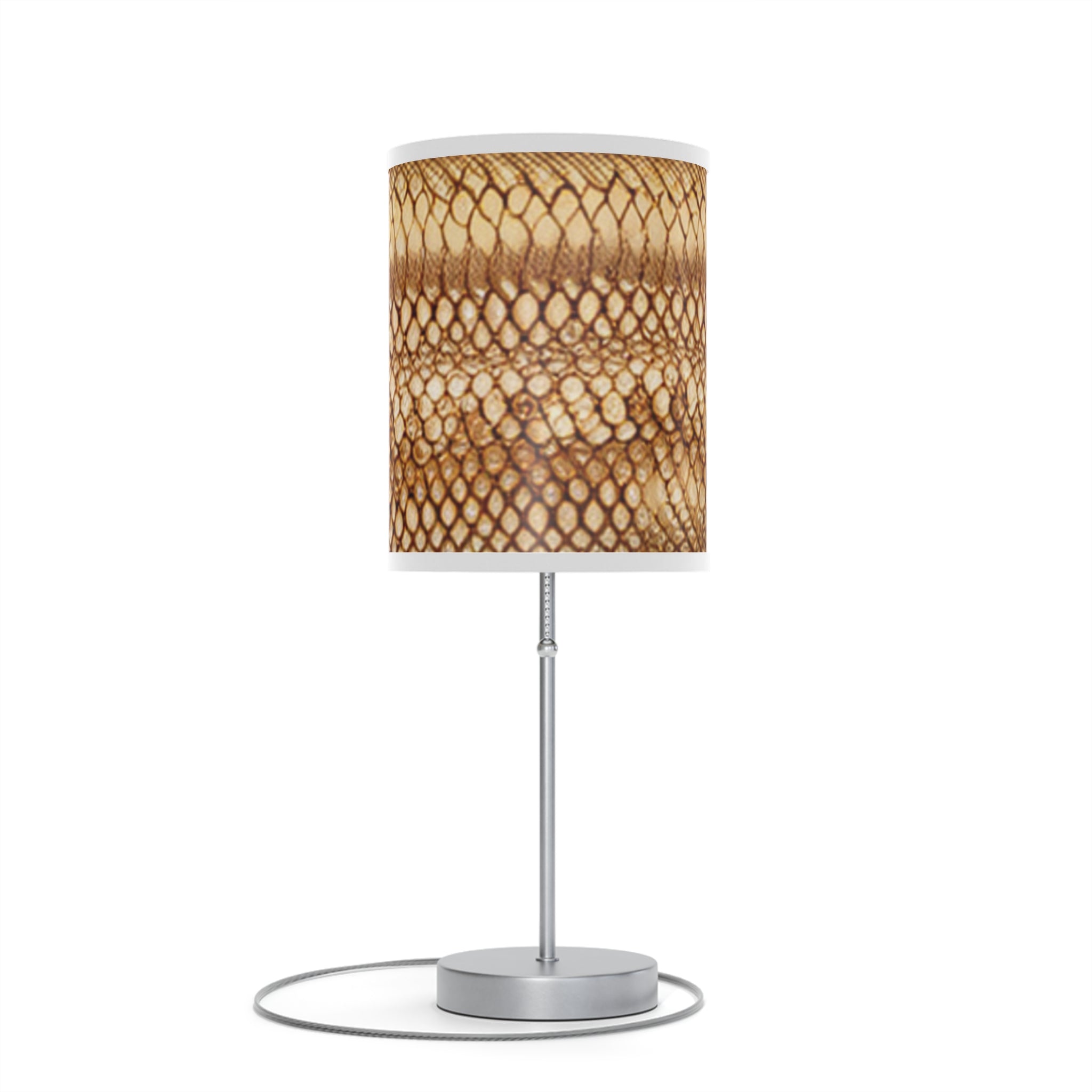 Table Lamp, Golden-Brown Snake Skin