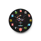 Cosmic Splash Acrylic Wall Clock — Colorful Numbered Modern Art Clock
