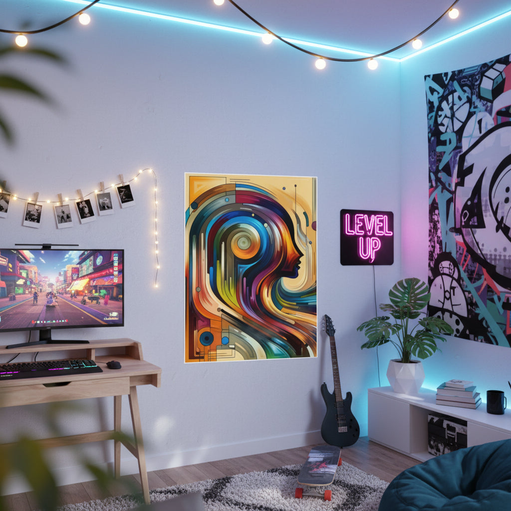 Heron Sunrise Photo Art Poster — Serene Wildlife Wall Print