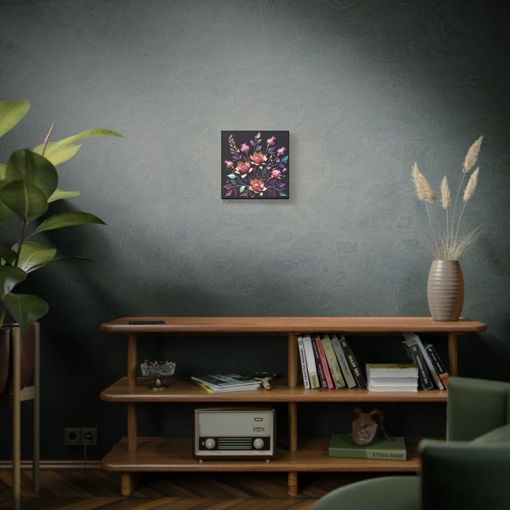 Metallic Floral 3D Canvas Print