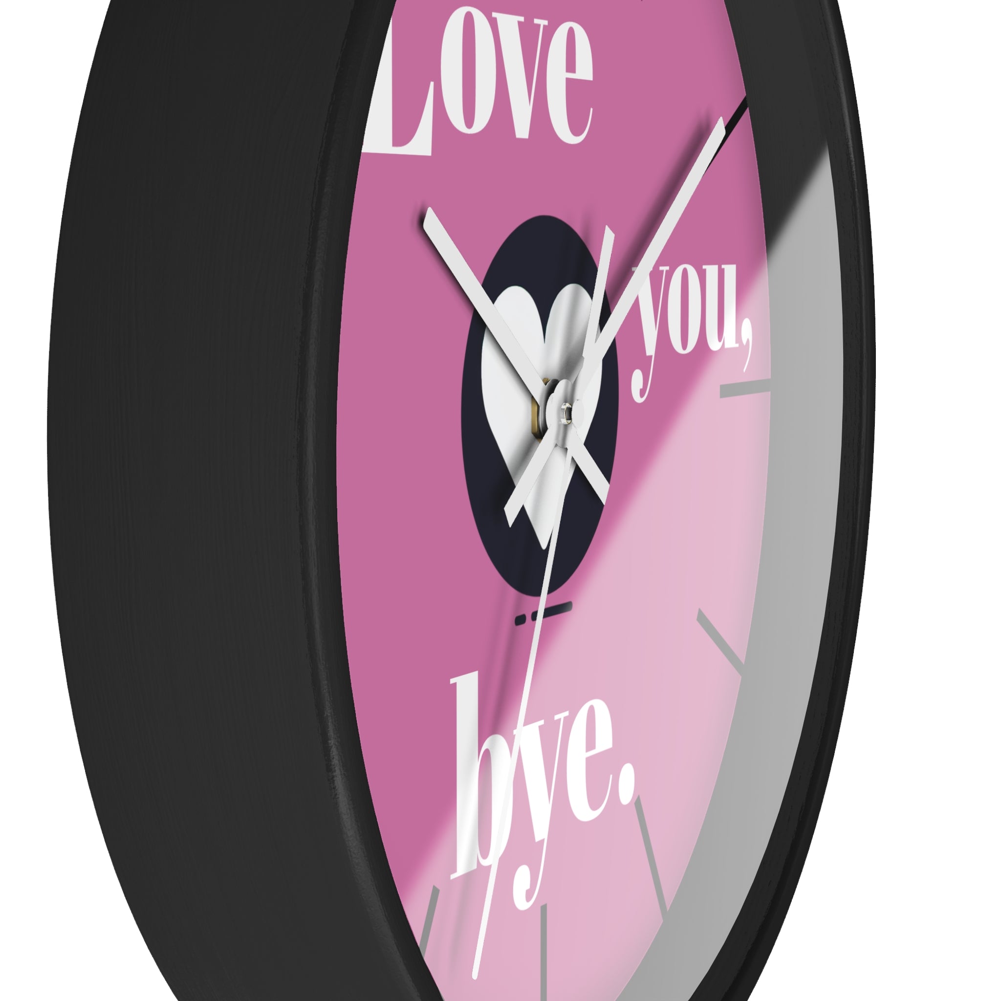 Wall Clock, Love You Bye, Romantic Home Decor, Cute Gift for Couples, Unique Anniversary Present, Bedroom Wall Art, Love Quote Decor,