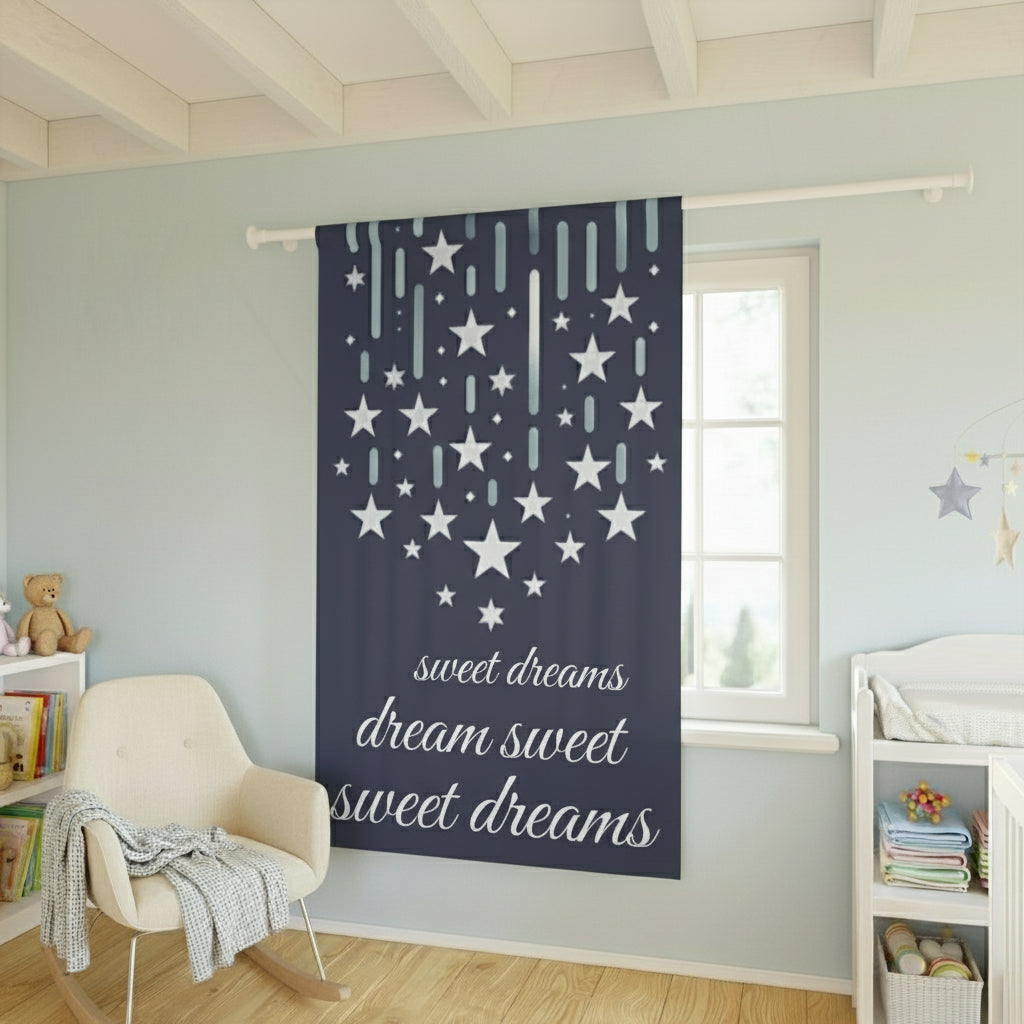 Sweet Dreams Blackout Curtain Panel in Navy Blue
