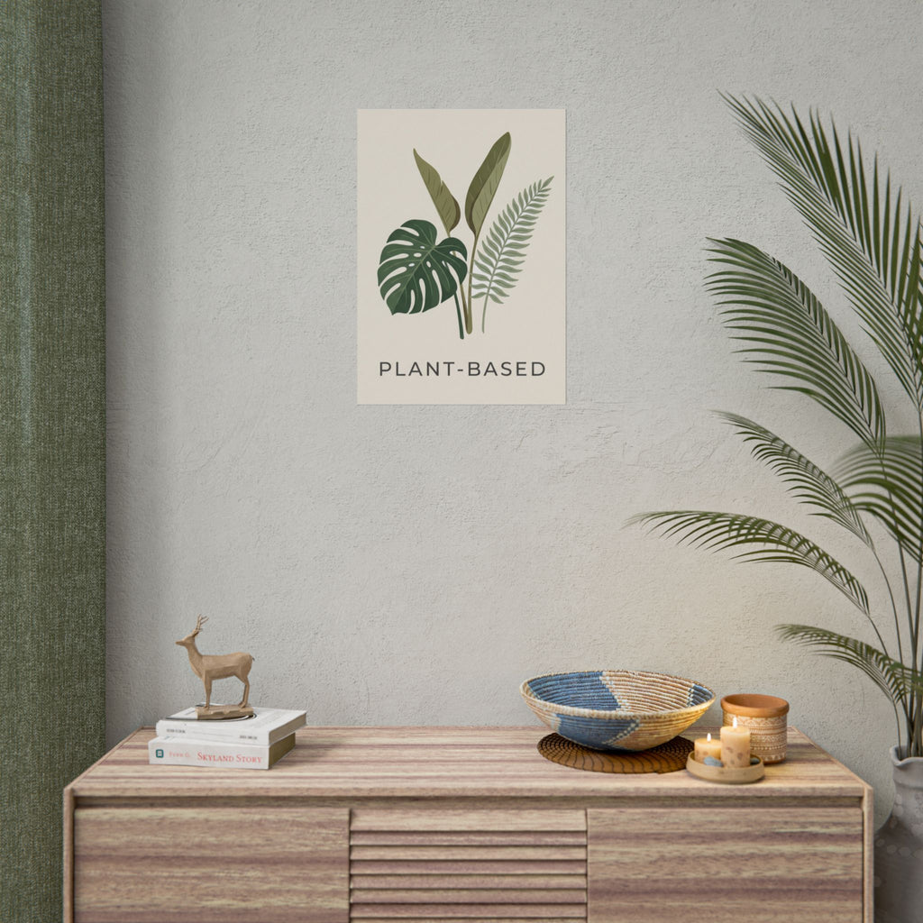 Plant-Based Botanical Poster — Minimalist Greenery Wall Art - WALLS & TIME