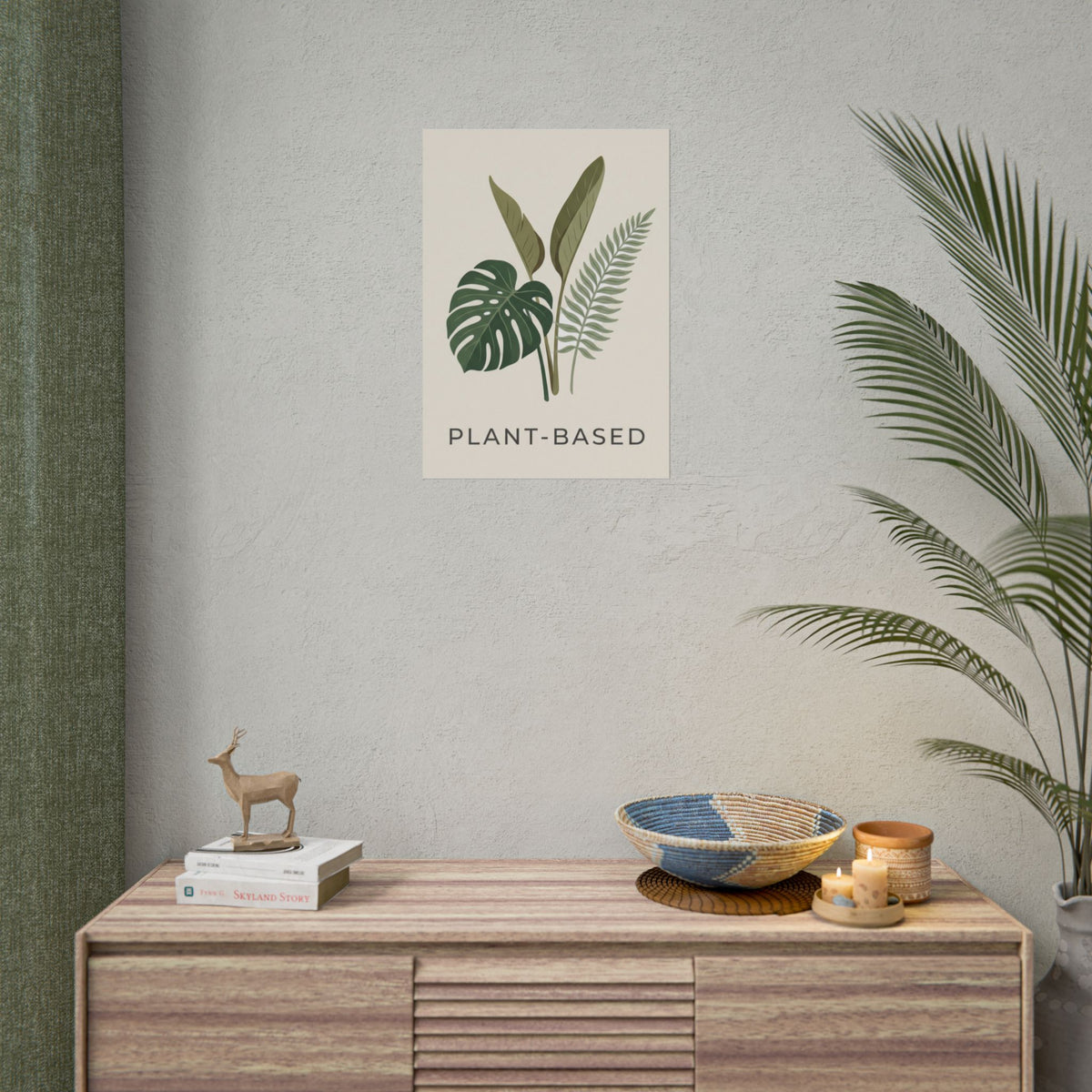 Plant-Based Botanical Poster — Minimalist Greenery Wall Art - WALLS & TIME
