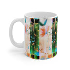 Floral Mug, Pretty Abstract Design, Gift Coffee Cup, Mothers Day Present, Office Desk Decor
