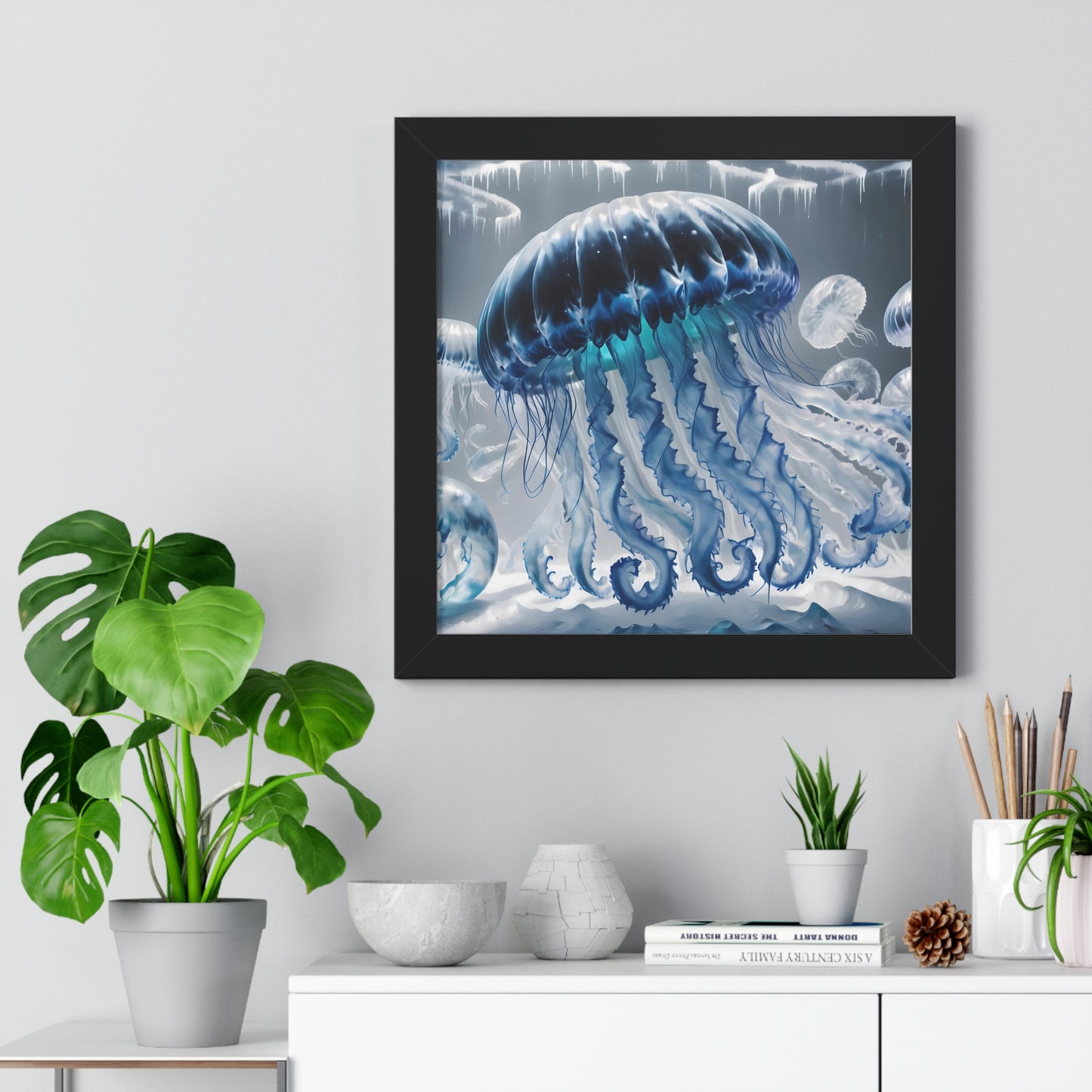 Framed Poster - Jellyfish Fantasy Art