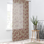 Rustic Country Scene Toile Window Curtain