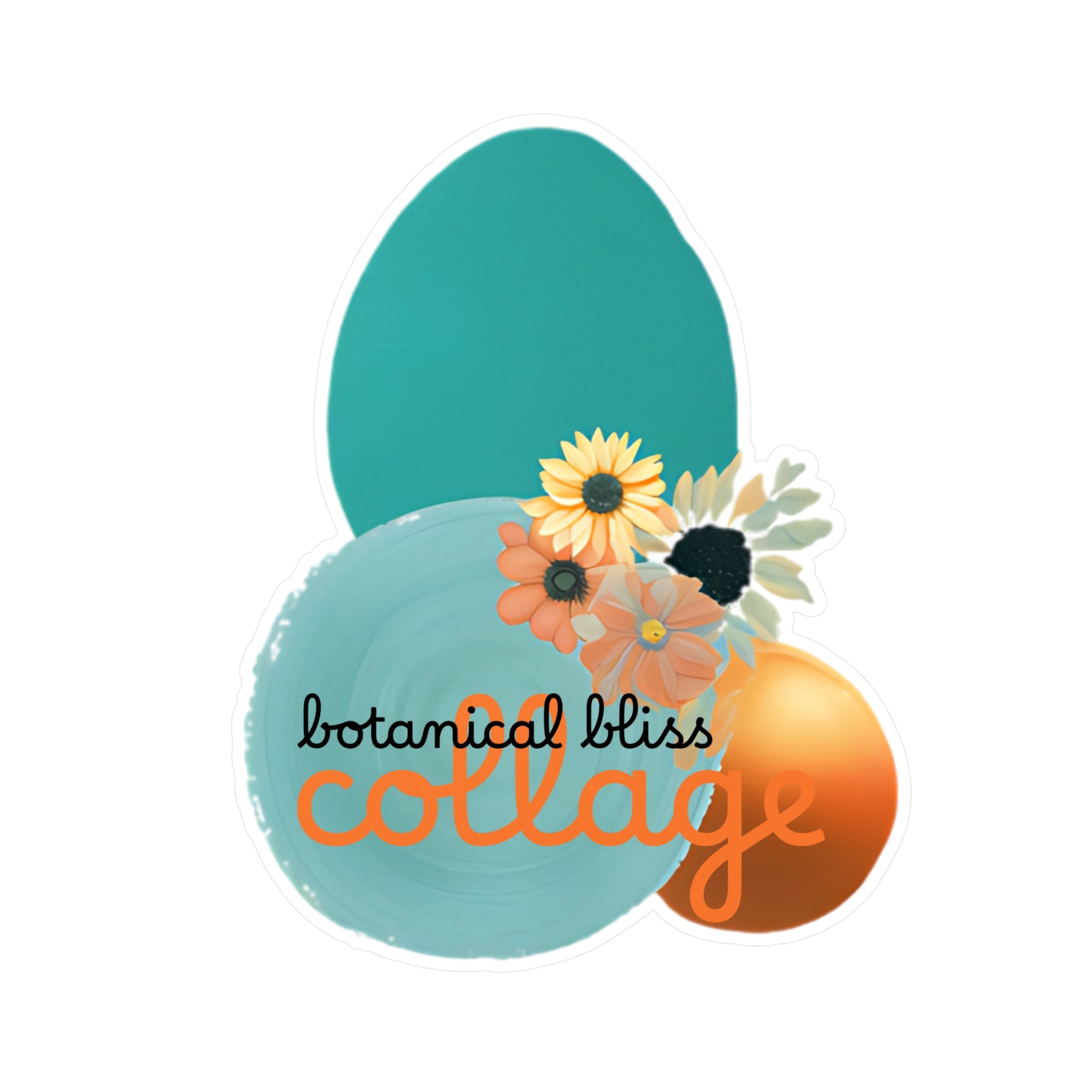 Kiss-Cut Vinyl Wall Decals, Satin Finish, Transparent, Vintage Botanical Collage Wall Art Sticker, Removable, Reuseable