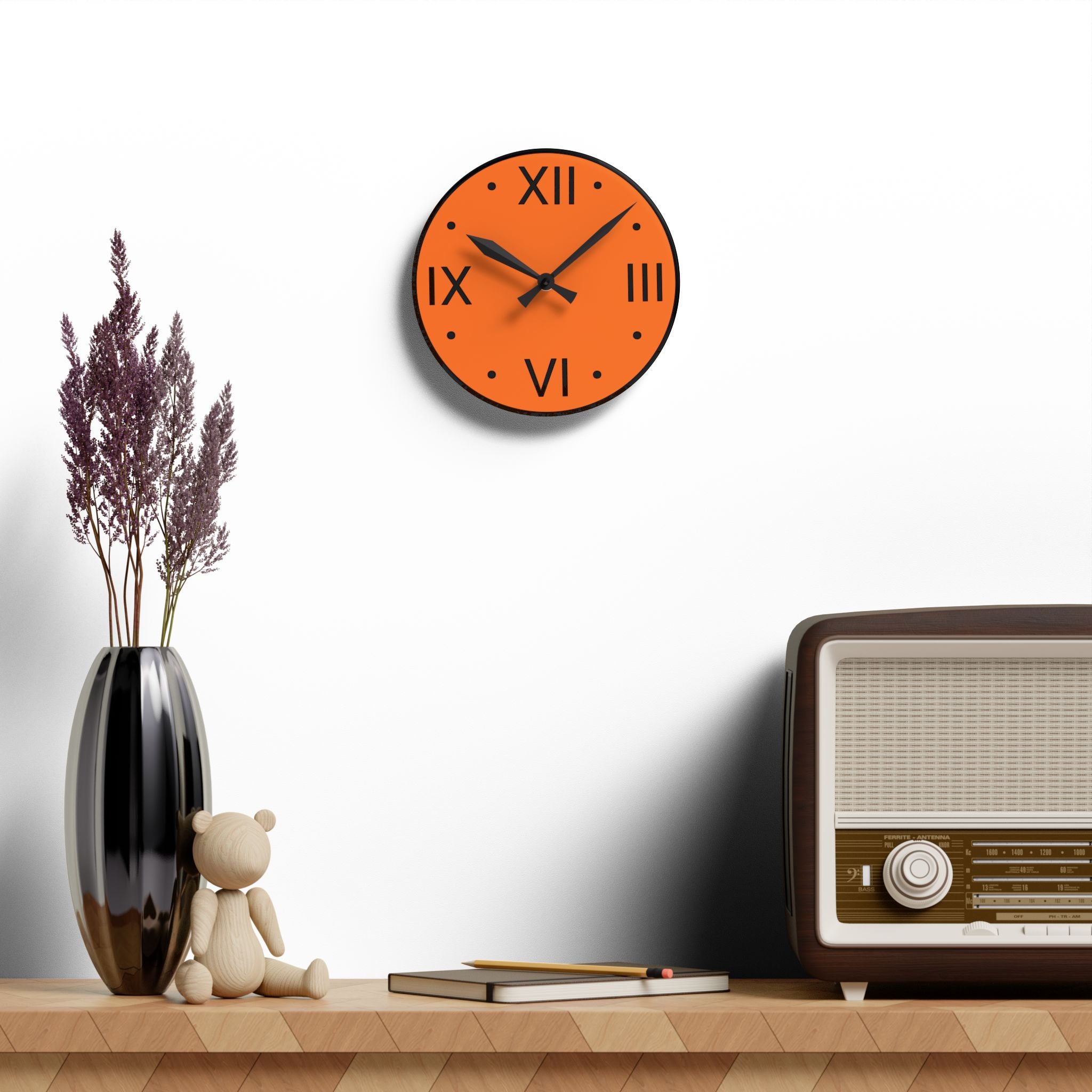 Pure Orange Wall Clock