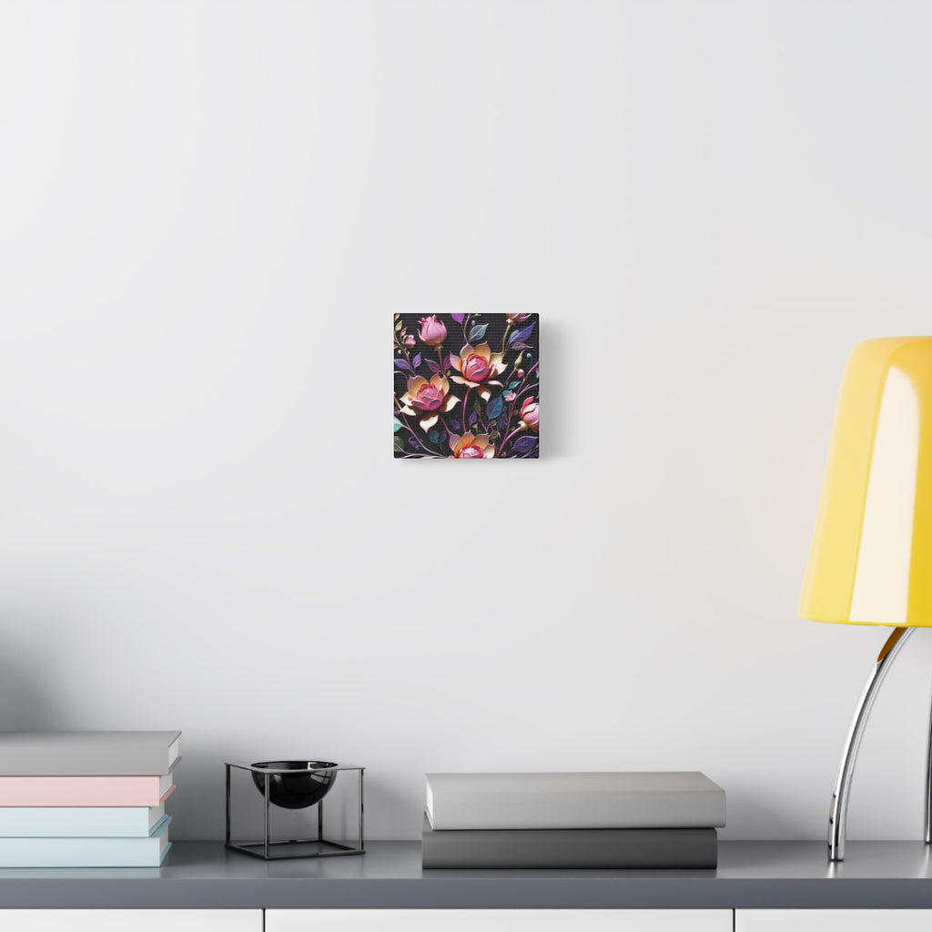 Metallic Floral 3D Canvas Print