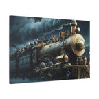 Vintage Train Canvas Print, Lyrically Influenced Art, Riders on the Storm