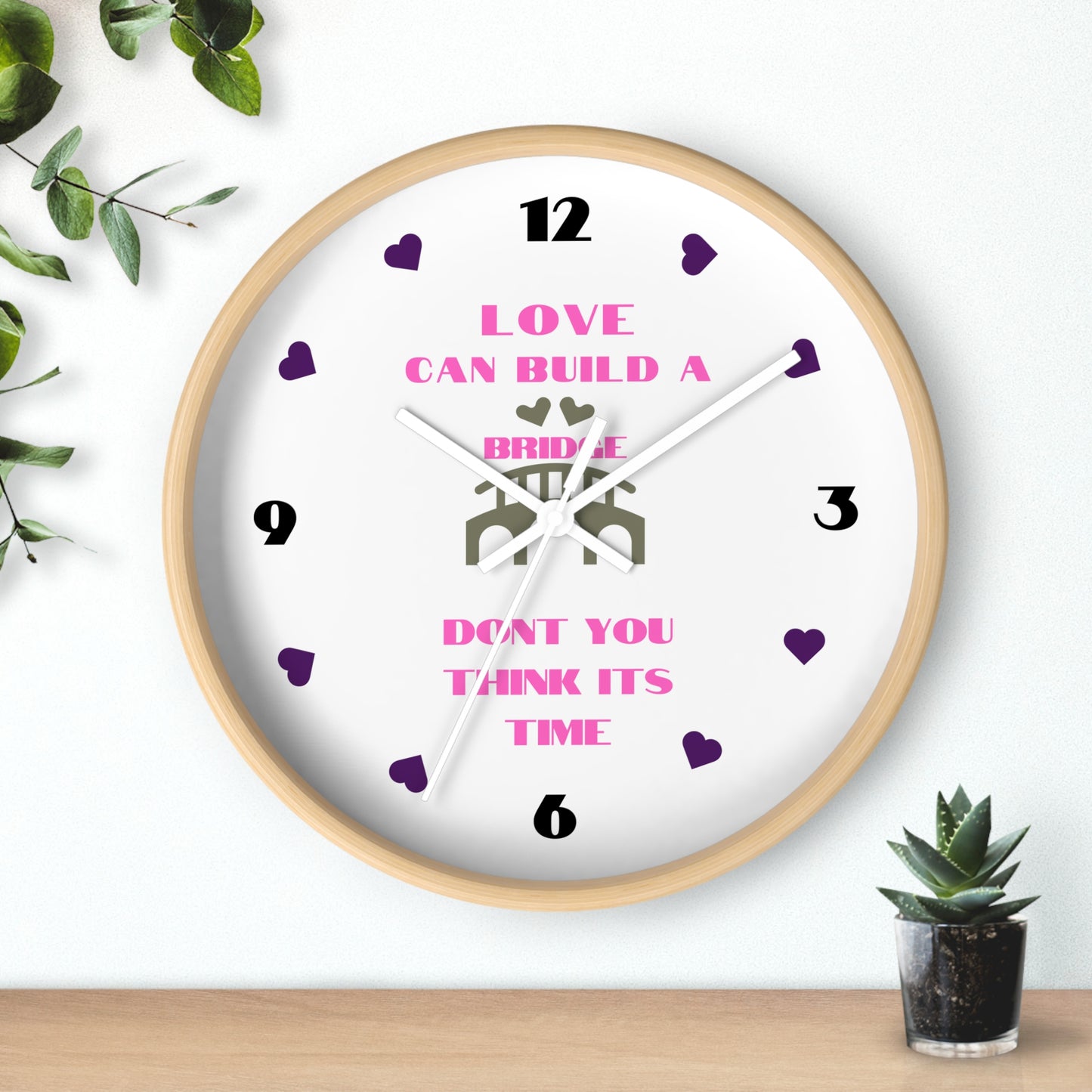 Country Song Wall Clock - Love Can Build a Bridge