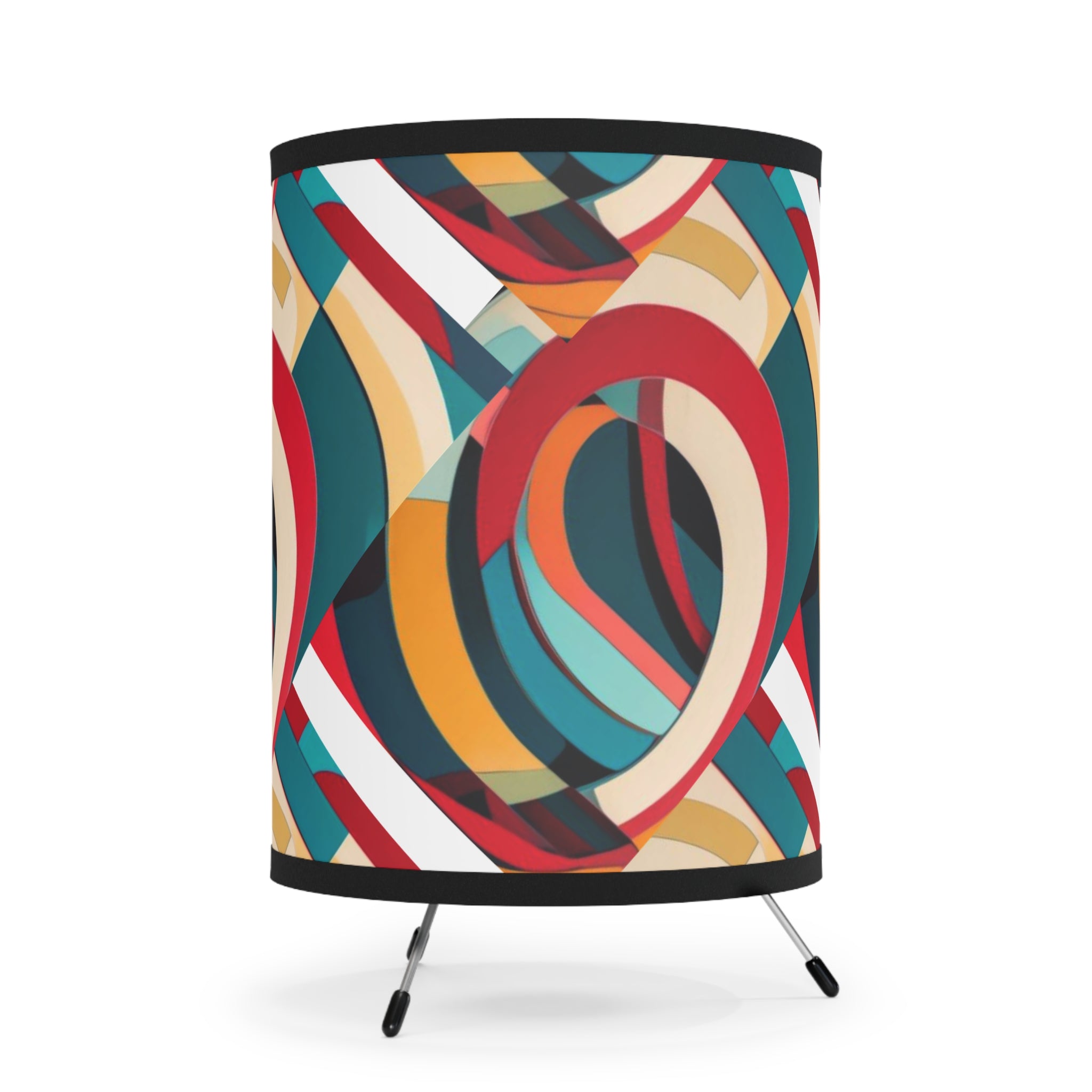 Stylish Tripod Lamp, Modern Abstract Design, Contemporary Table Lamp or Night Light