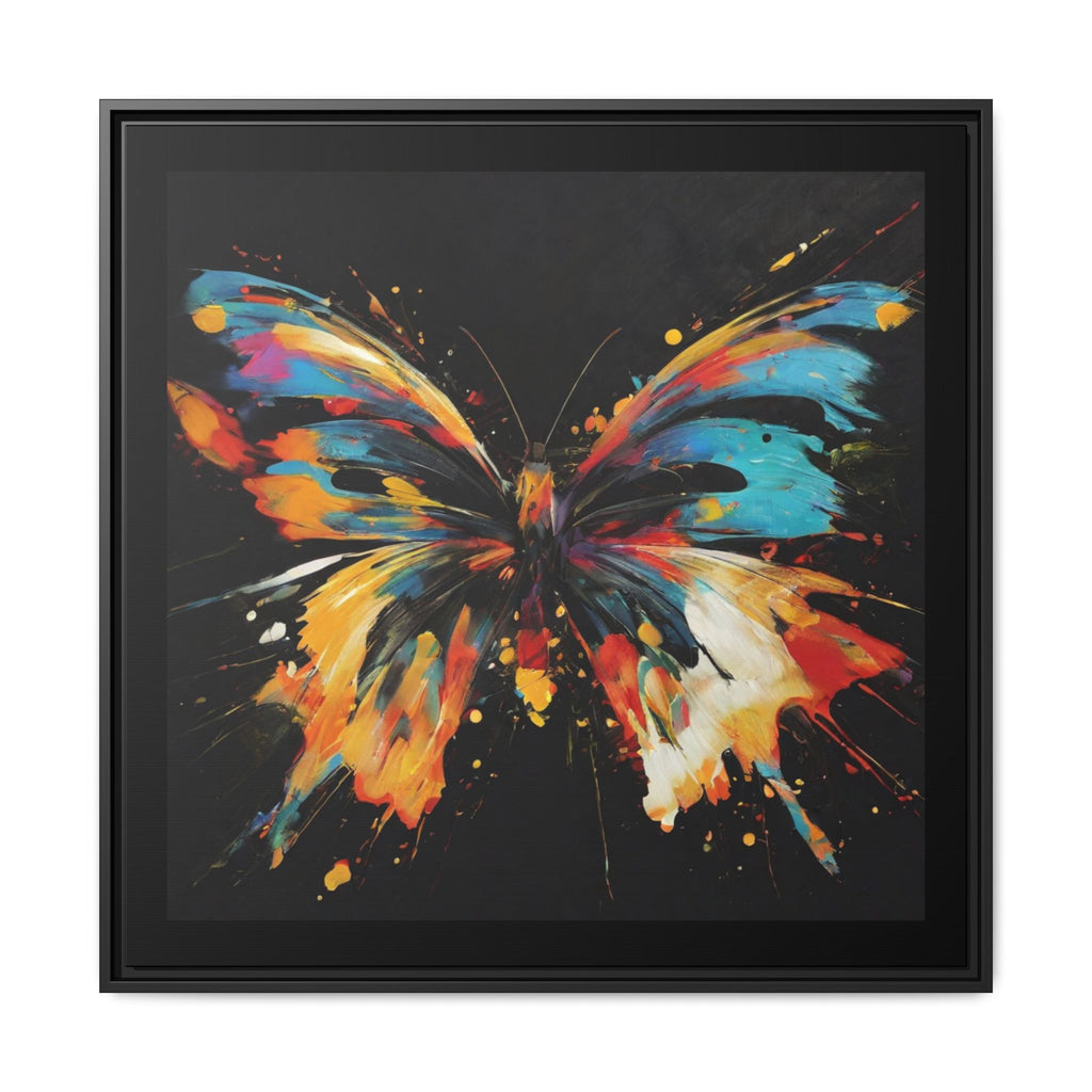 Framed Splatter-Paint Butterfly Art Print