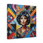 Red Blue Space Comic Vintage Collage Print, Gift for Him, Sci-Fi FanG