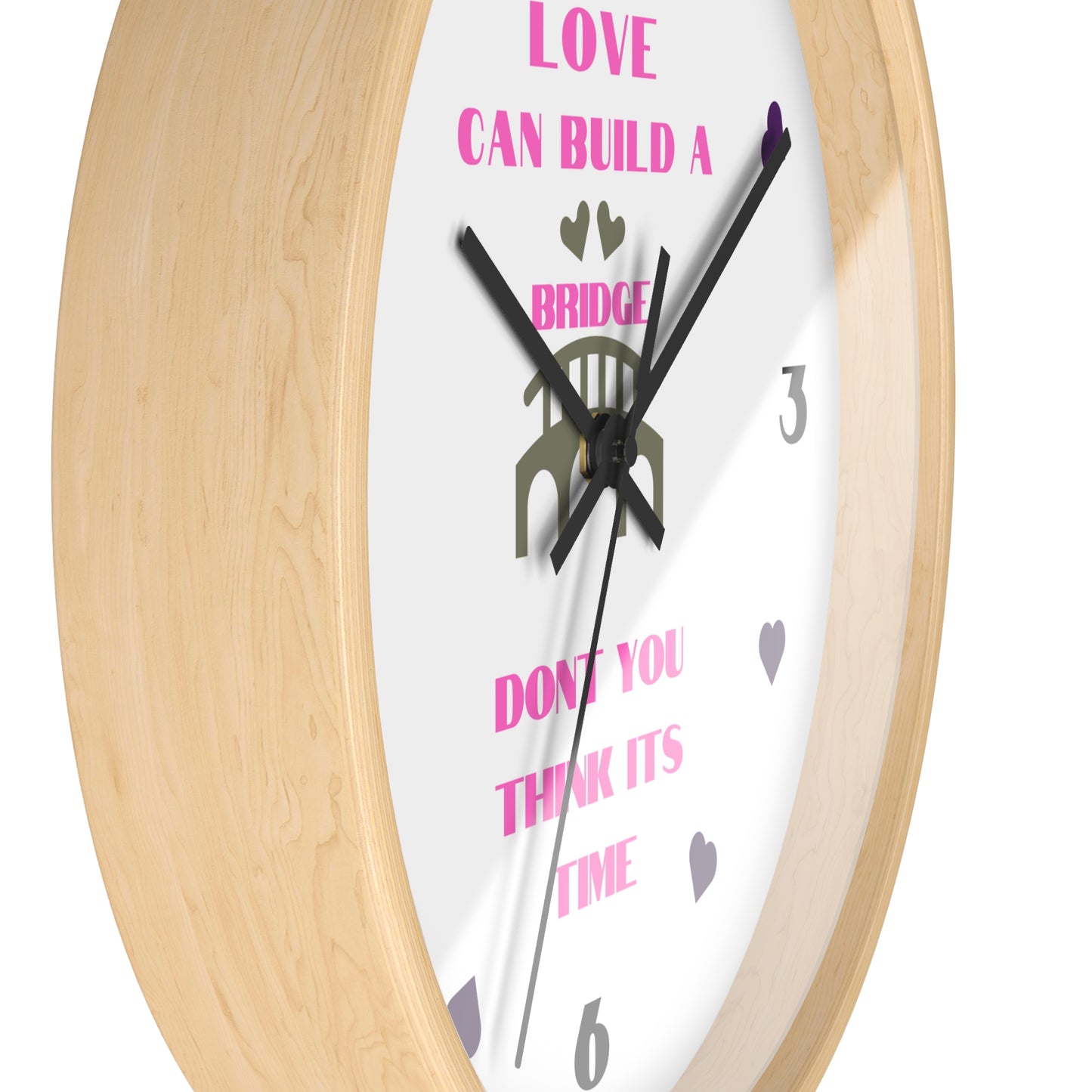 Country Song Wall Clock - Love Can Build a Bridge