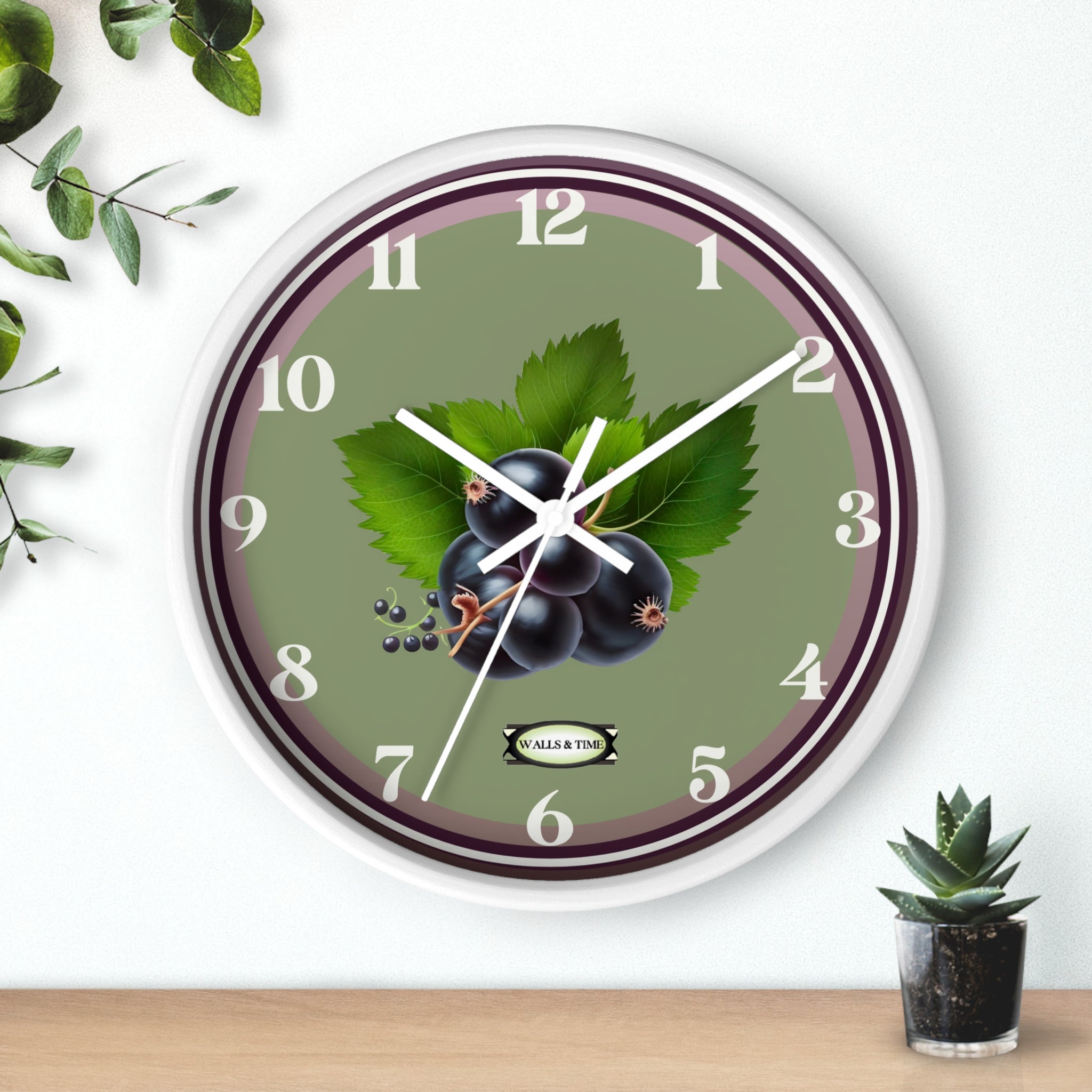 Vintage Floral Wall Clock — Elegant Cottagecore Home Décor