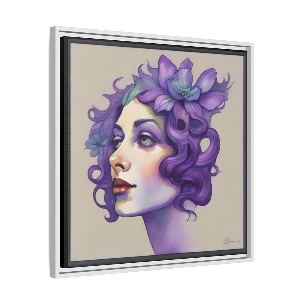 Painterly Floral Portrait Framed Art Print