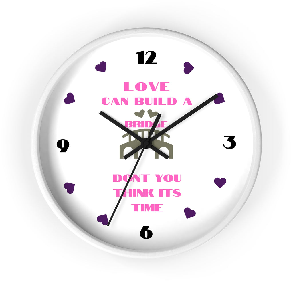 Love Can Build a Bridge Wall Clock - Country Music Decor