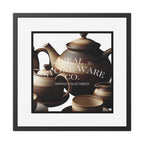 Elegant Framed Ceramic Teapot Poster - Art for Home Decor
