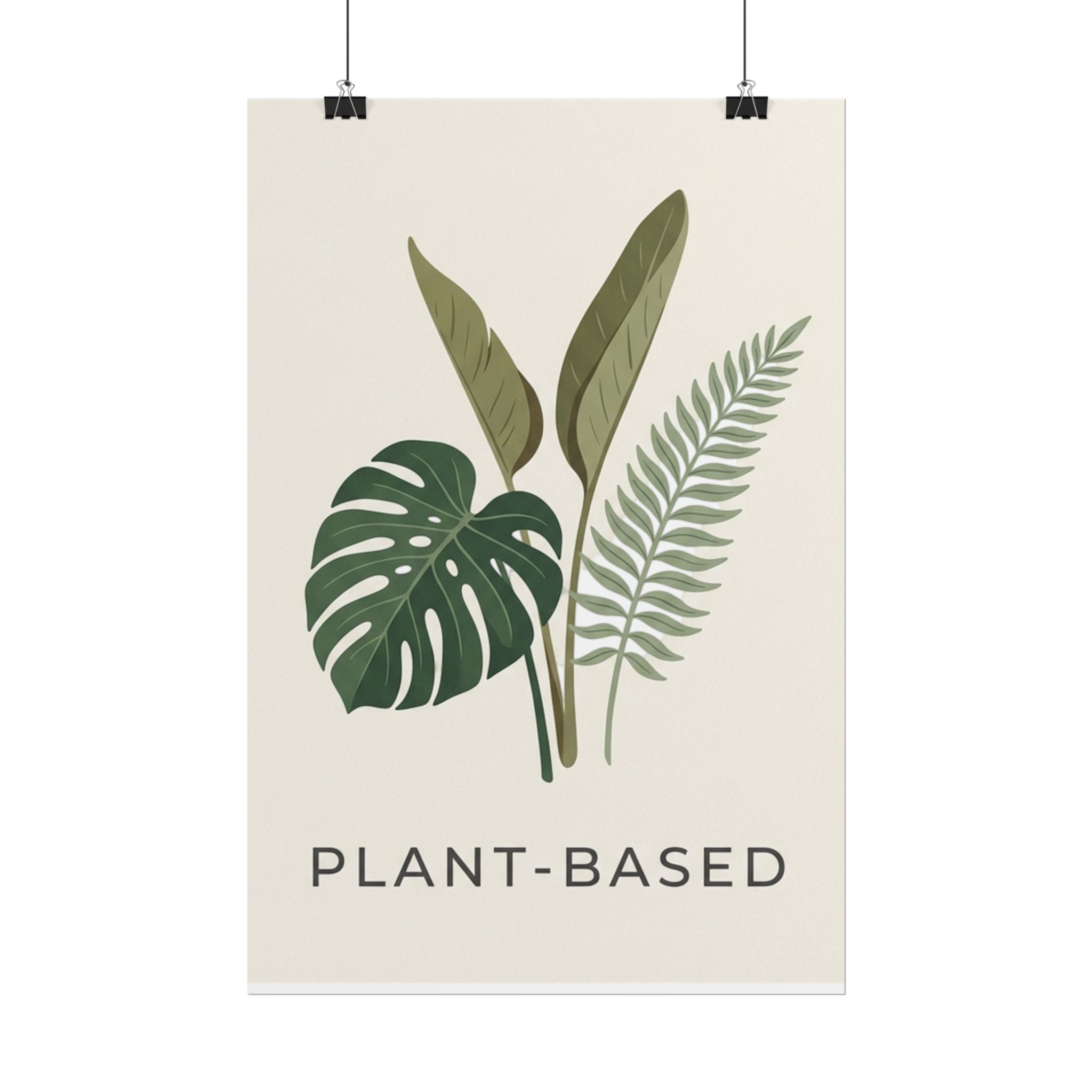 Plant-Based Botanical Poster — Minimalist Greenery Wall Art