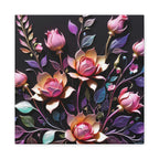 Metallic Floral 3D Canvas Print