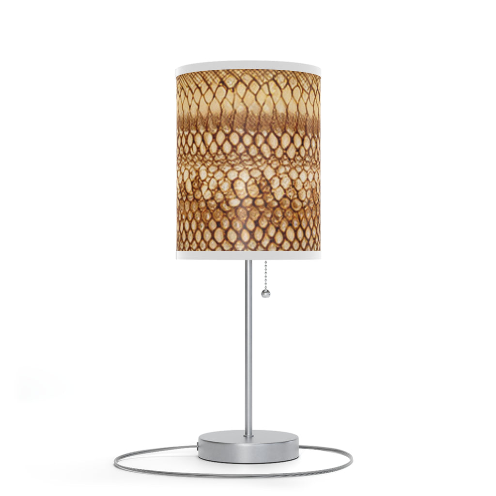 Table Lamp, Golden-Brown Snake Skin