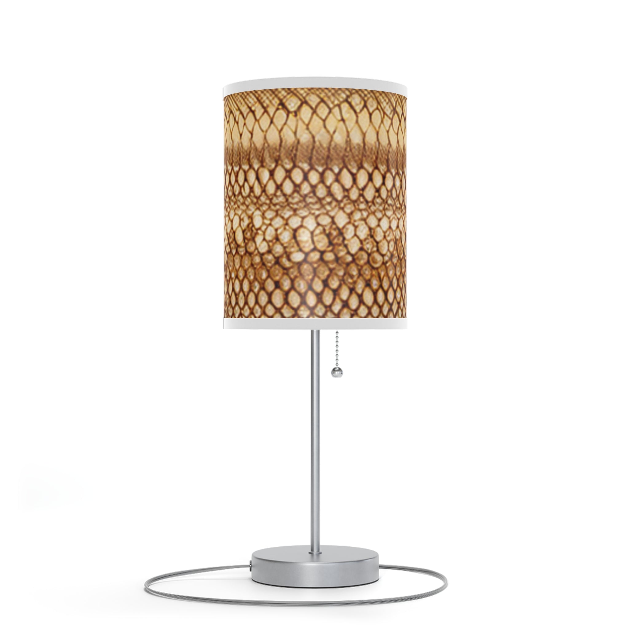 Table Lamp, Golden-Brown Snake Skin
