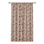 Rustic Country Scene Toile Window Curtain
